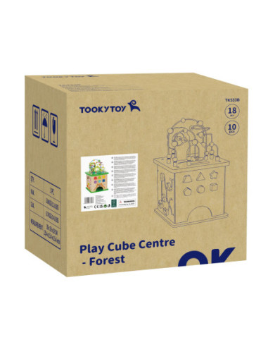 TOOKY TOY Kostka Edukacyjna Sorter Labirynt Przeplatanka Zwierzątka