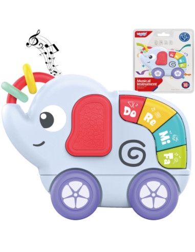 WOOPIE BABY Zabawka Sensoryczna Muzyczna dla Niemowląt Słonik