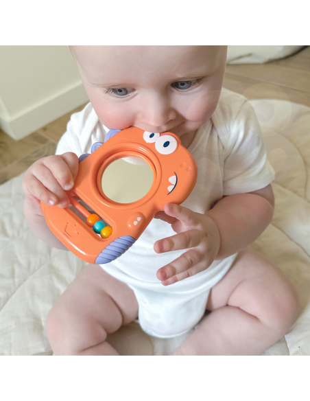 WOOPIE BABY Zabawka Sensoryczna Gryzak Lusterko Dino