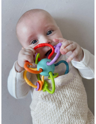 WOOPIE ZABAWKA SENSORYCZNA GRZECHOTKA GRYZAK 2w1