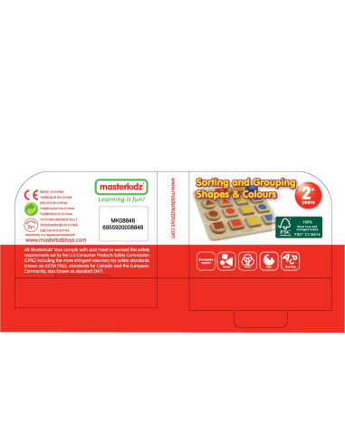 MASTERKIDZ Tablica Edukacjna Sorter Kształty i Kolory
