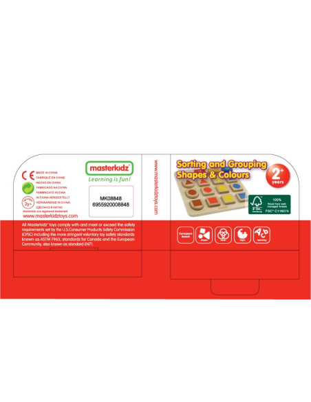 MASTERKIDZ Tablica Edukacjna Sorter Kształty i Kolory