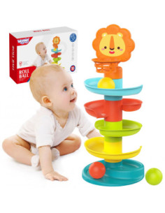 WOOPIE BABY Kamuoliukų čiuožykla - rutuliukų bokštas su kamuoliukais Kulodromas