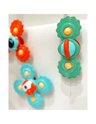 WOOPIE Gryzak Spinner Wirujący z Przyssawką Zestaw 3 szt