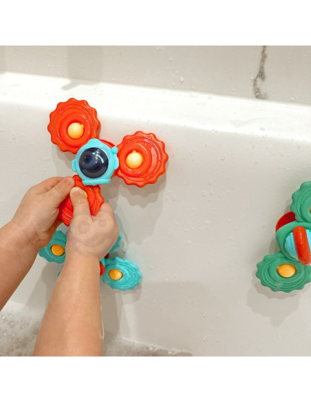 WOOPIE Gryzak Spinner Wirujący z Przyssawką Zestaw 3 szt