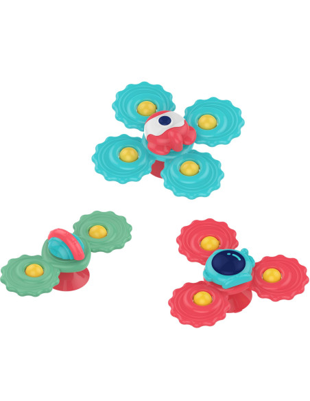 WOOPIE Gryzak Spinner Wirujący z Przyssawką Zestaw 3 szt