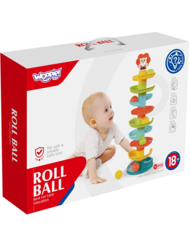 WOOPIE Kulodrom Tor Kulkowy Zestaw Spirala + 6 Kulek