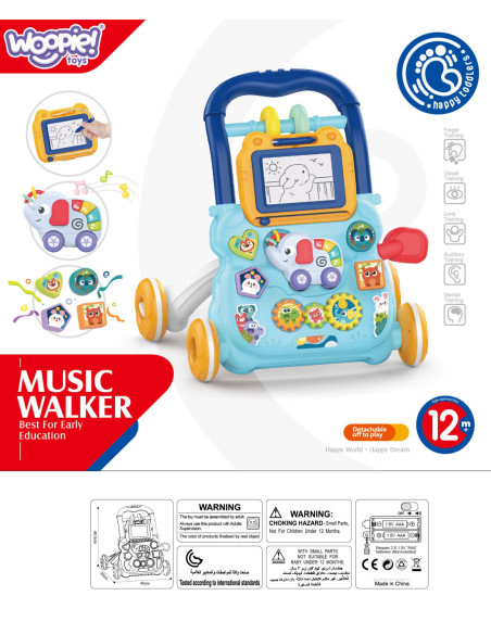 WOOPIE Interaktywny Chodzik Pchacz Muzyczny + Znikopis