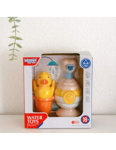 WOOPIE Zabawki do Kąpieli Kubeczek + Kaczuszka + Dozownik Mydła Zestaw