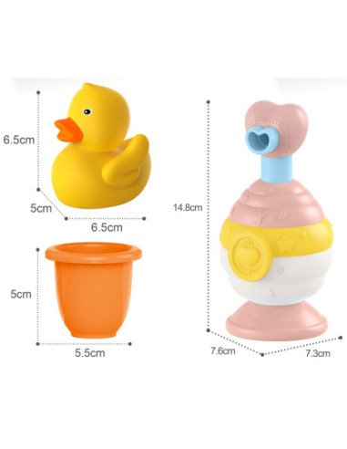 WOOPIE Zabawki do Kąpieli Kubeczek + Kaczuszka + Dozownik Mydła Zestaw