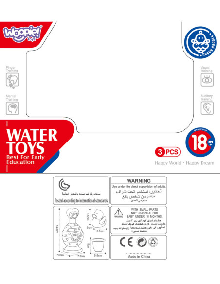 WOOPIE Zabawki do Kąpieli Kubeczek + Kaczuszka + Dozownik Mydła Zestaw