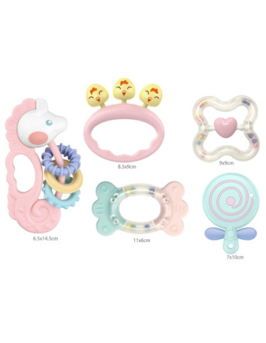 WOOPIE Zestaw Gryzaków Grzechotek Sensorycznych