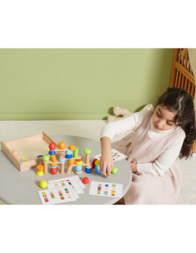 VIGA Drewniane Klocki Układanka