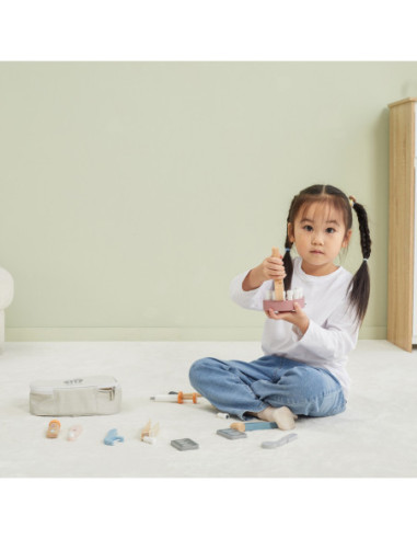 VIGA PolarB Drewniany Zestaw Dentysty Torba