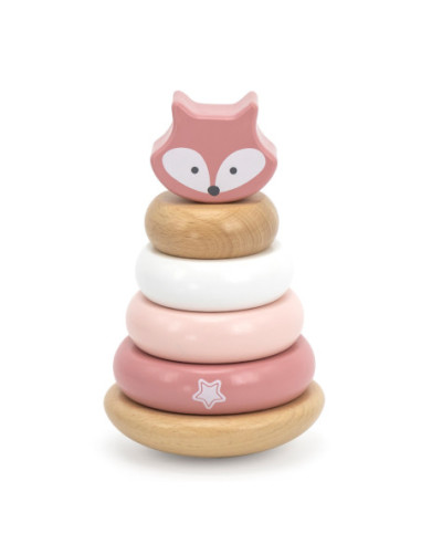 VIGA PolarB Drewniana Piramidka Edukacyjna - Lisek