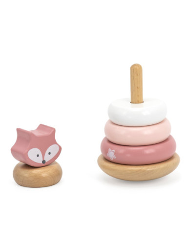 VIGA PolarB Drewniana Piramidka Edukacyjna - Lisek