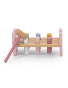 Viga PolarB Drewniana Przebijanka Wbijanka z Młoteczkiem Lisek Montessori 2