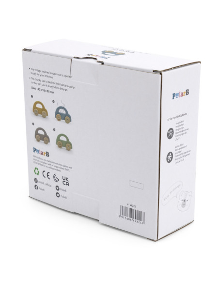 VIGA PolarB Drewniany Samochodzik do Pchania Niebieski