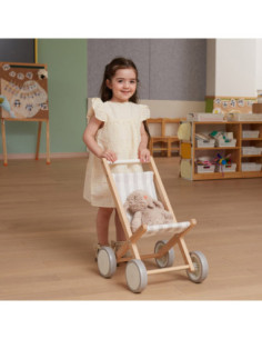 VIGA Drewniany Wózek Dla Lalek Spacerówka 2