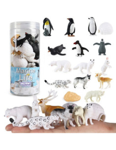 WOOPIE Arctic Animals Figures Set 16 pcs.