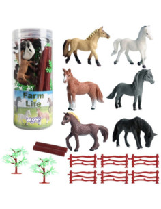 WOOPIE Zestaw Figurki Konie 16 szt.