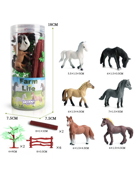 WOOPIE Zestaw Figurki Konie 16 szt.