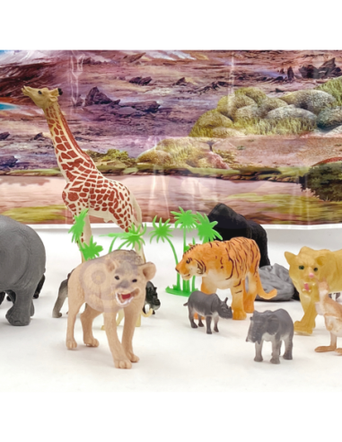 WOOPIE Zestaw Figurki Zwierzęta Safari 34 szt.
