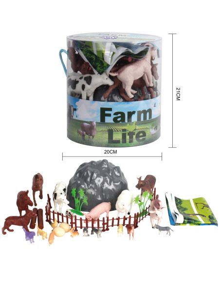 WOOPIE Zestaw Figurki Zwierzęta Farma 34 szt.