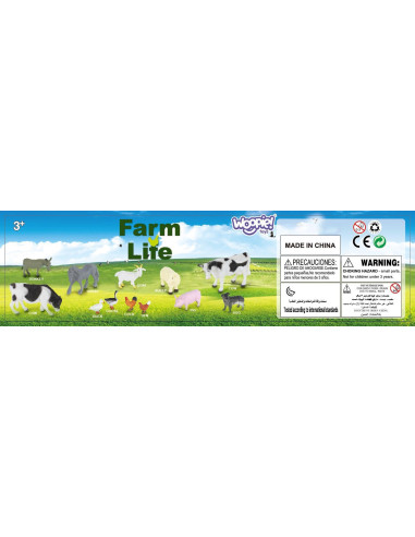 WOOPIE Zestaw Figurki Zwierzęta Farma 34 szt.