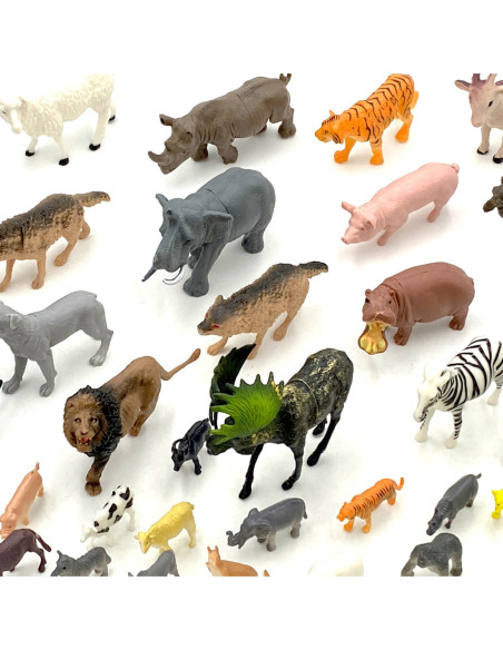 WOOPIE Zestaw Figurki Zwierzęta XXL 58 szt.