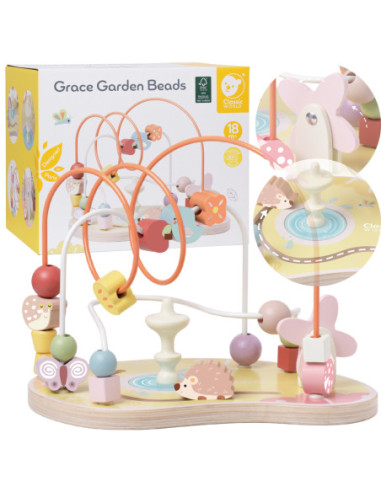 CLASSIC WORLD Edukacyjny Labirynt Przeplatanka Grace Garden Beads 18m+ FSC