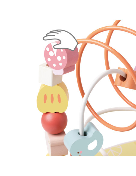 CLASSIC WORLD Edukacyjny Labirynt Przeplatanka Grace Garden Beads 18m+ FSC