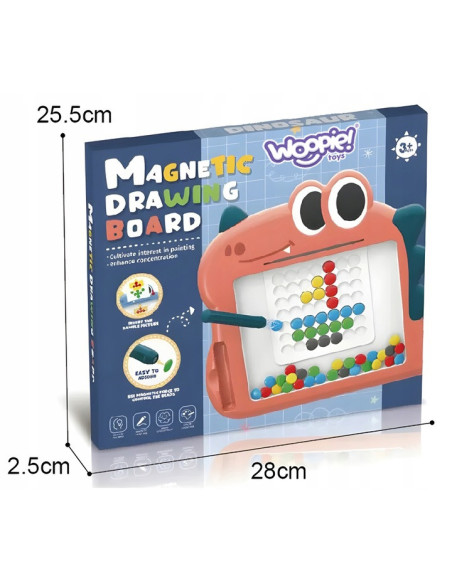 WOOPIE Tablica Magnetyczna dla Dzieci Montessori MagPad Dinozaur