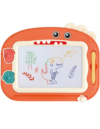 WOOPIE Znikopis Tablica Magnetyczna Kolorowa + 2 Stempelki Dinozaur