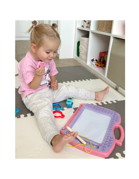 WOOPIE Znikopis Tablica Magnetyczna Kolorowa + Stempelki + Wzory