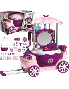 WOOPIE Salon Piękności Urody Toaletka na Kółkach Wózek Wlizka 31 akc. 4w1