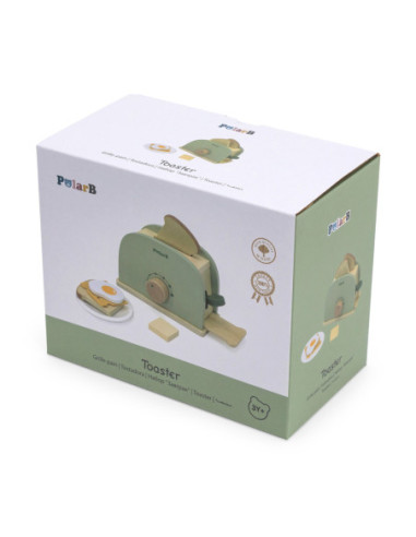 Viga PolarB Drewniany Zestaw Toster Zielony + Akcesoria