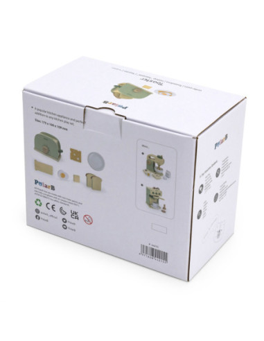 Viga PolarB Drewniany Zestaw Toster Zielony + Akcesoria