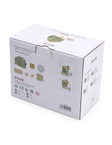 Viga PolarB Drewniany Zestaw Toster Zielony + Akcesoria