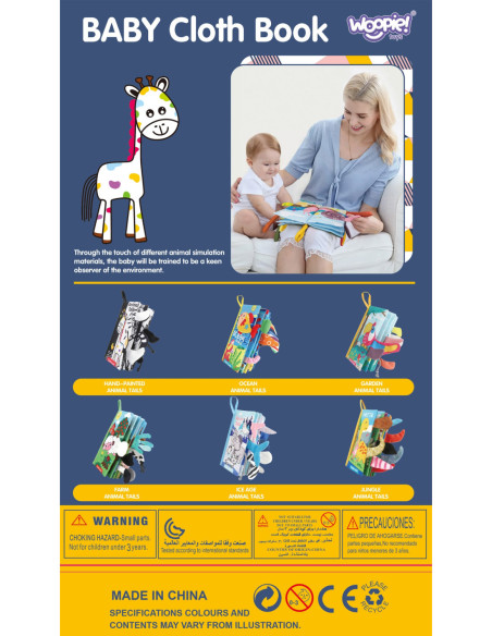 WOOPIE Książeczka Kontrastowa Sensoryczna Dla Niemowląt