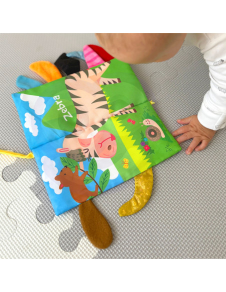 WOOPIE Książeczka z Ogonkami Zwierząt Leśnych Materiałowa