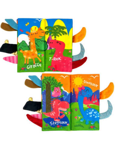 WOOPIE Książeczka z Ogonkami Zwierząt Leśnych Materiałowa