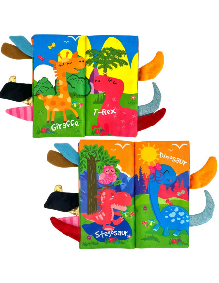 WOOPIE Książeczka z Ogonkami Zwierząt Leśnych Materiałowa