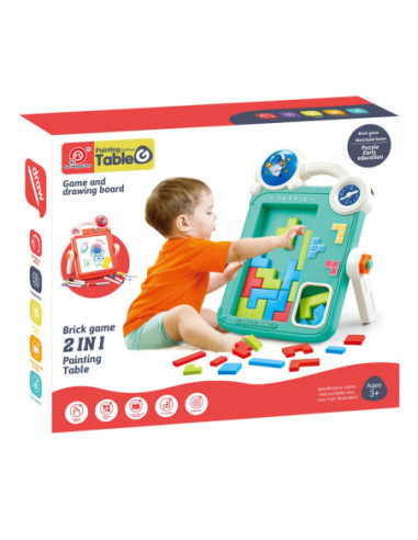 WOOPIE Dwustronna Tablica do Rysowania Gra Tetris 2w1