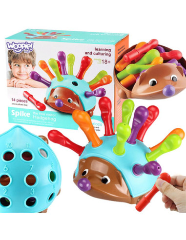 WOOPIE Gra Zręcznościowa Jeżyk Sorter Montessori Nauka Liczb i Kolorów 4w1