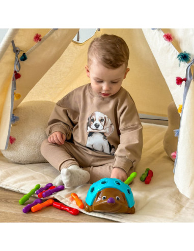 WOOPIE Gra Zręcznościowa Jeżyk Sorter Montessori Nauka Liczb i Kolorów 4w1