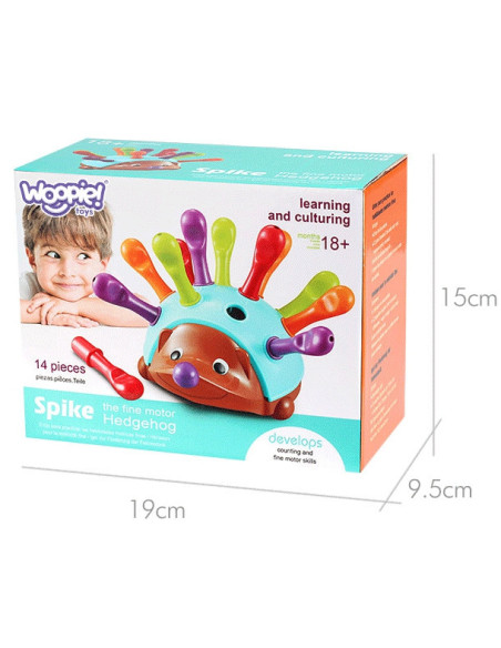 WOOPIE Gra Zręcznościowa Jeżyk Sorter Montessori Nauka Liczb i Kolorów 4w1