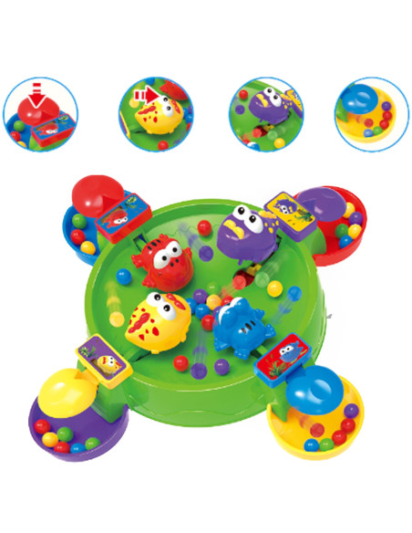 WOOPIE Gra Zręcznościowa Planszowa GŁODNE WESOŁE ŻABKI I KROKODYLKI 3+