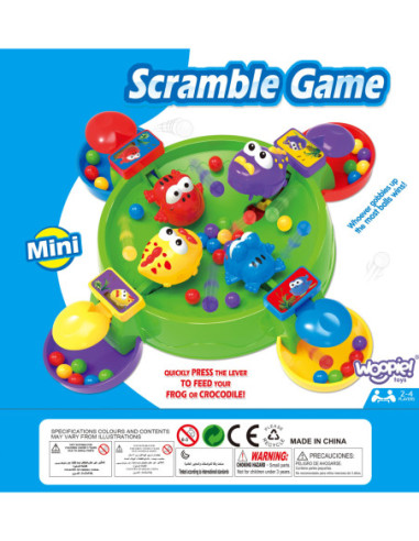 WOOPIE Gra Zręcznościowa Planszowa GŁODNE WESOŁE ŻABKI I KROKODYLKI 3+