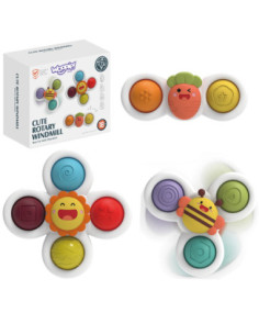 WOOPIE BABY Spiner 3w1 Zabawka Sensoryczna Edukacyjna - 4 szt.